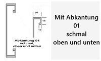 schmale Abkantung +48,00 €