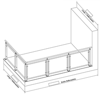 Geländer L-Form links