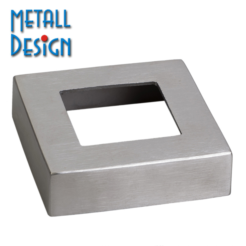 Vierkantrohr Abdeckrosette V4A