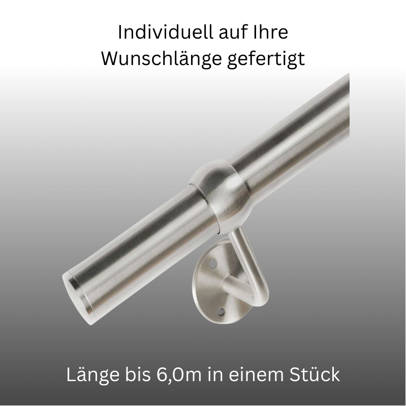Handlauf Edelstahl DS04 Kugelring, Länge auf Maß.