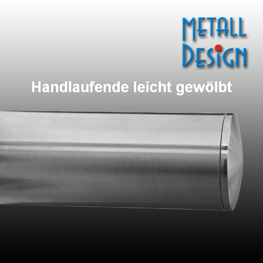 Geländer-Set Handlauf leicht gewölbt