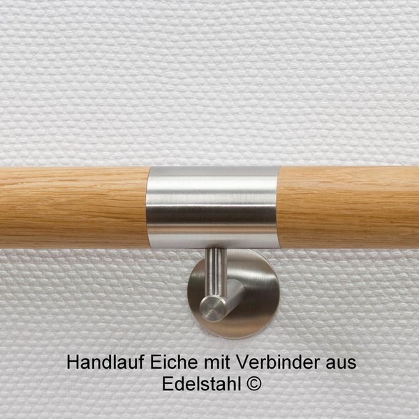Handlauf Eiche geölt mit Edelstahlverbinder