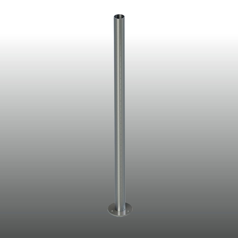 Geländerpfosten Rundrohr Edelstahl Basis 01