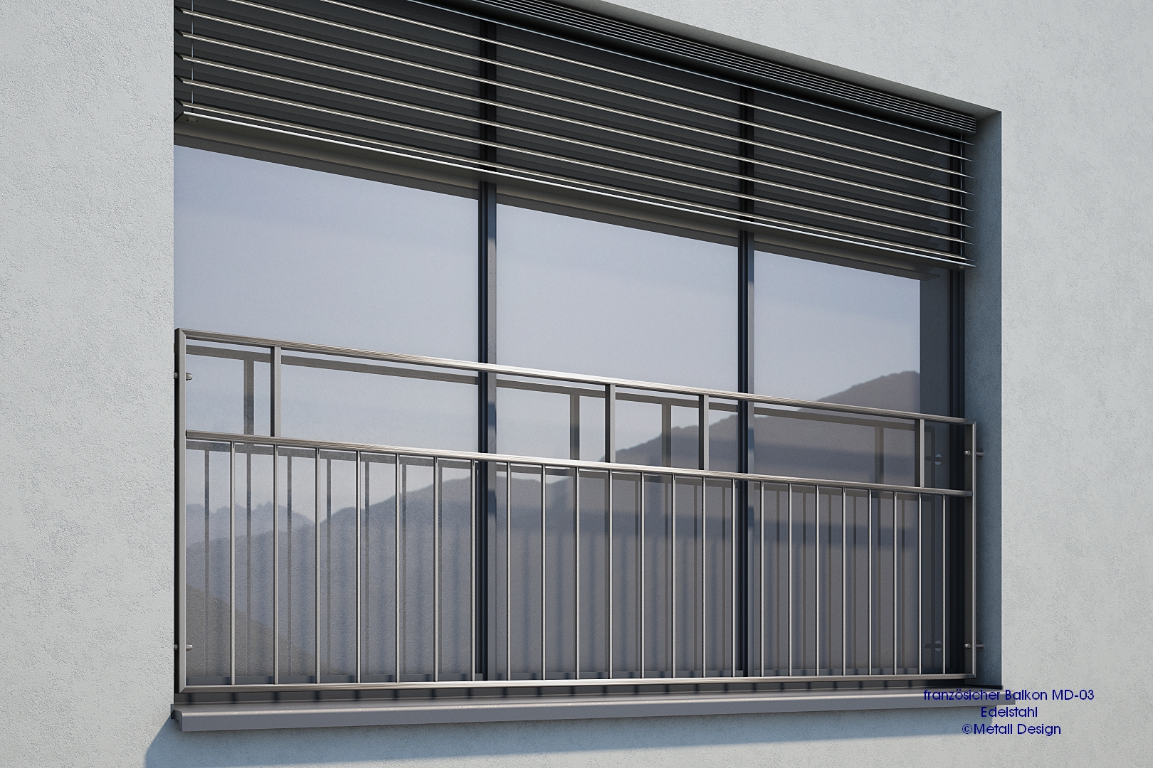 Fenster Geländer Edelstahl MD 03