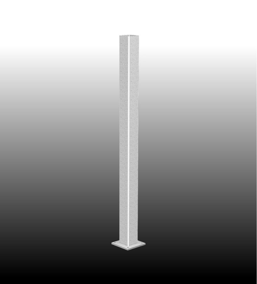 Zaunpfosten Vierkantrohr 80 x 80 x 4 mm - Länge nach Wahl
