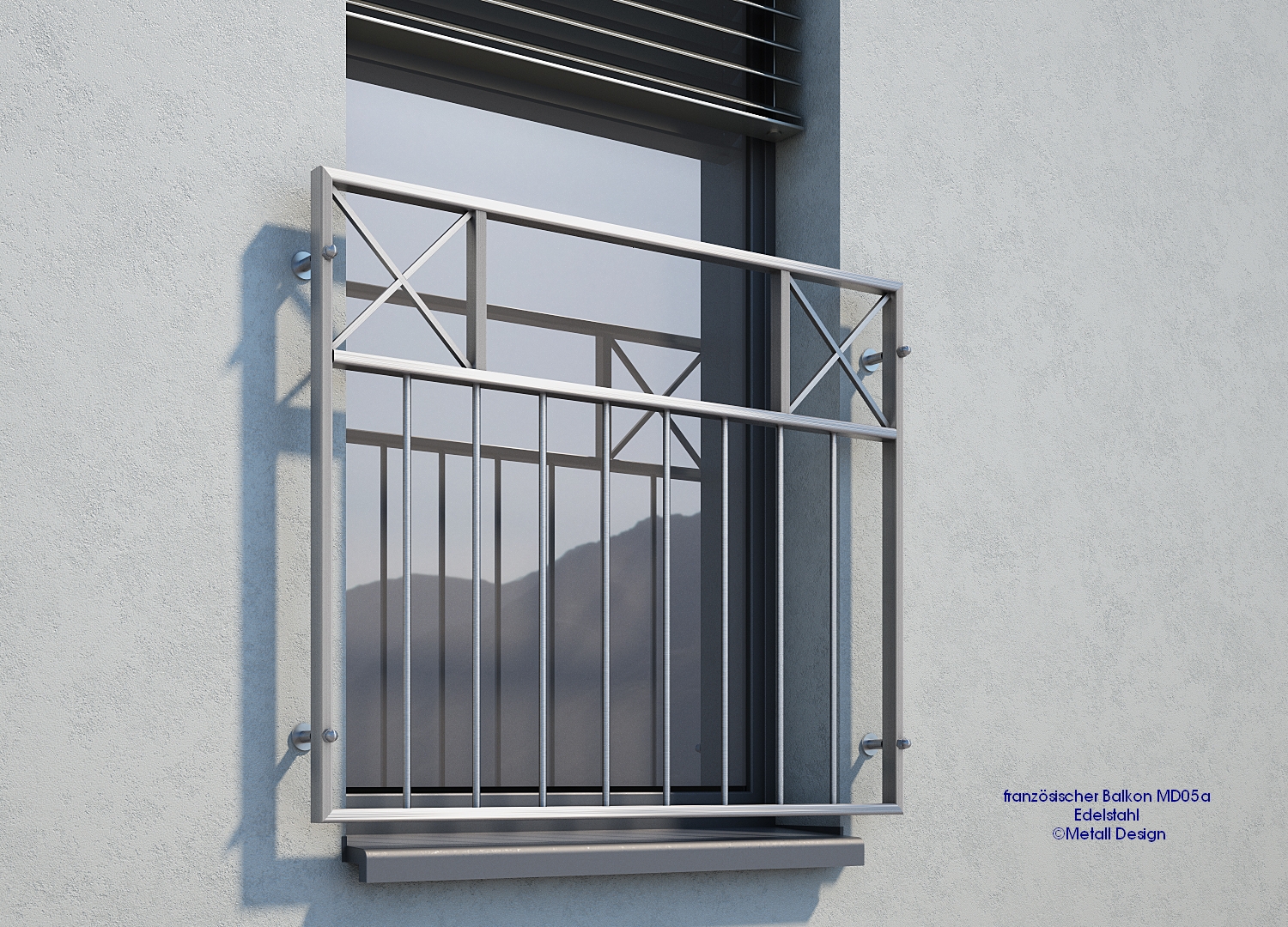 Französischer Balkon MD05a Edelstahl