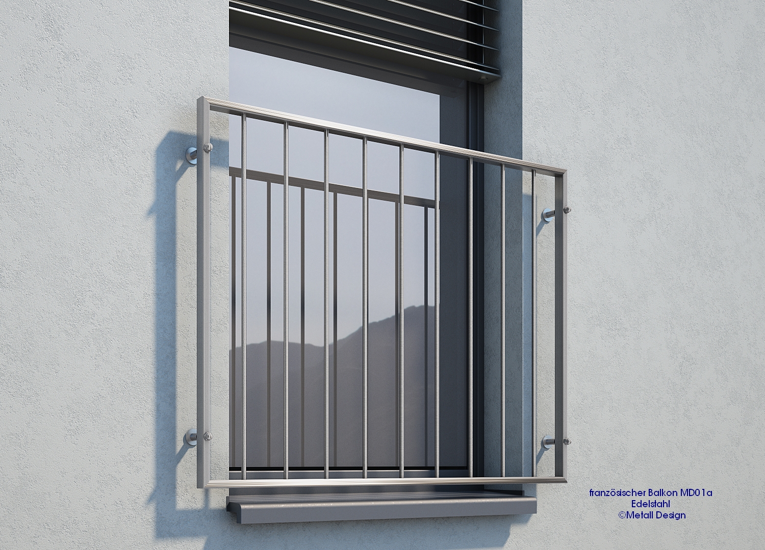 Französischer Balkon Edelstahl MD 01a