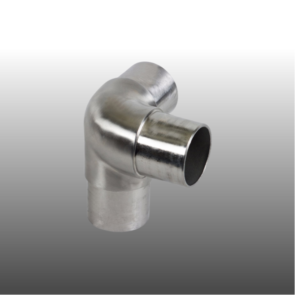 Handlauf Edelstahl-Rohrbogen 3-seitig aus Edelstahl