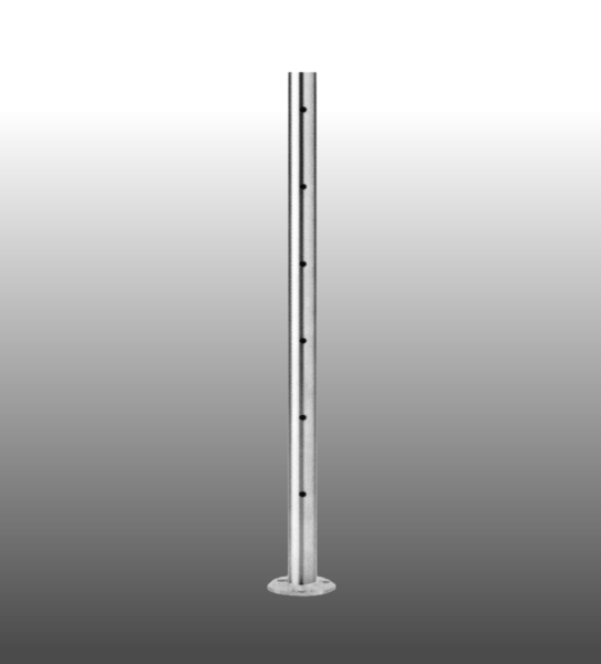 SONDERPOSTEN Geländerpfosten Edelstahl Basis 42,4 Seilgeländer 650 mm