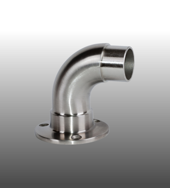 Flanschbogen für Handlauf und Geländer aus Edelstahl