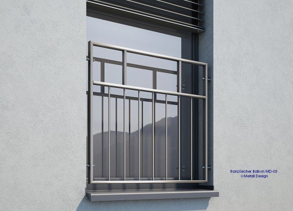 Französischer Balkon MD 03E Edelstahl Französischer Balkon MD 03E Edelstahl