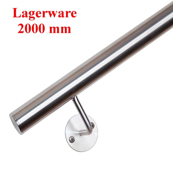 Handlauf Edelstahl V2A Länge 2000 mm 42,4 mm