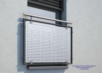 französischer Balkon Lochblech, Rahmen pulverbeschichtet anthrazit französischer Balkon Lochblech, Rahmen pulverbeschichtet anthrazit