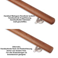 Handlauf aus Mahagoni. Handlauf aus Mahagoni.