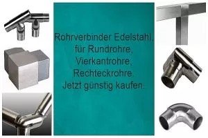 Edelstahl Steckfitting Rohrverbinder Geländer Rohrbogen Handlauf für Ø42,4x2mm 