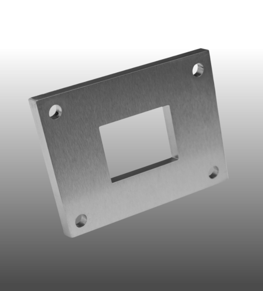 Ankerplatte Edelstahl Rechteckrohr