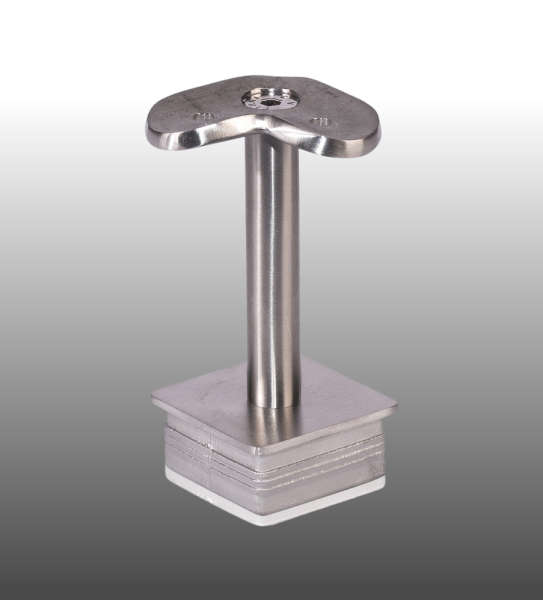 Handlaufhalter für Geländerpfosten Vierkantrohr mit Handlauf Rundrohr für Eckpfosten