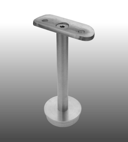 Rohrstütze Lang mit Montageplatte rund für den Handlauf