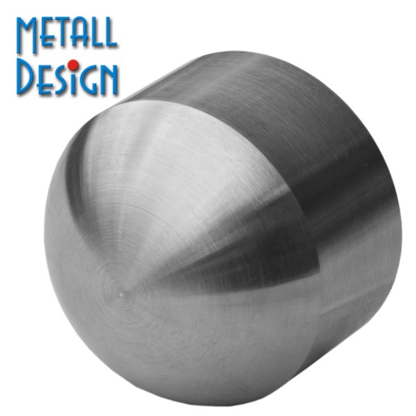 Handlauf-Endkappe Edelstahl für Holzhandlauf gewölbt