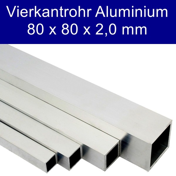 Rohr aus Aluminium 80x80 mm