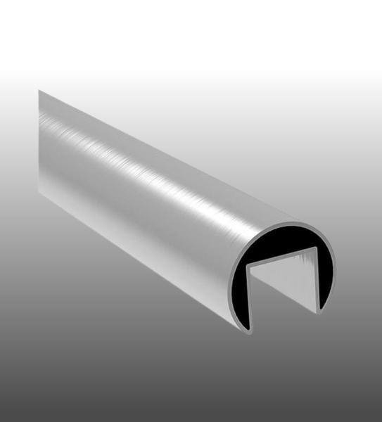 Nutrohr Glasgeländer rund, Glasleistenrohr.