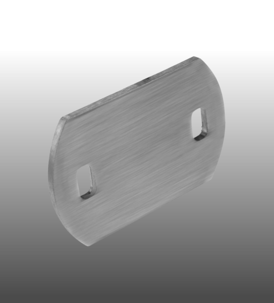 Ankerplatte Edelstahl gerundet 120 x 60 x 6 mm
