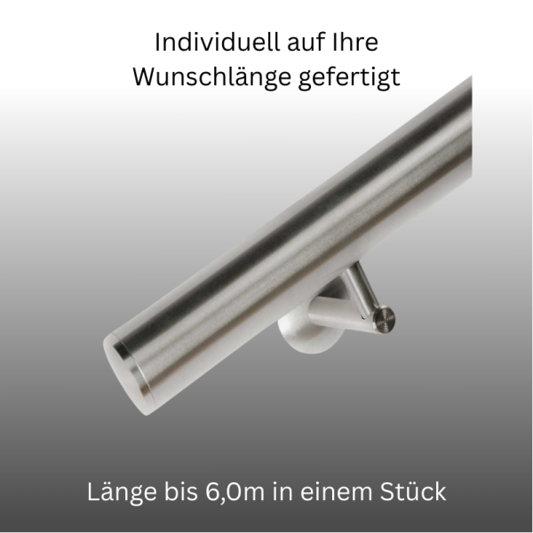 Handlauf DS05 aus Edelstahl, Länge auf Maß bis 6,0 m