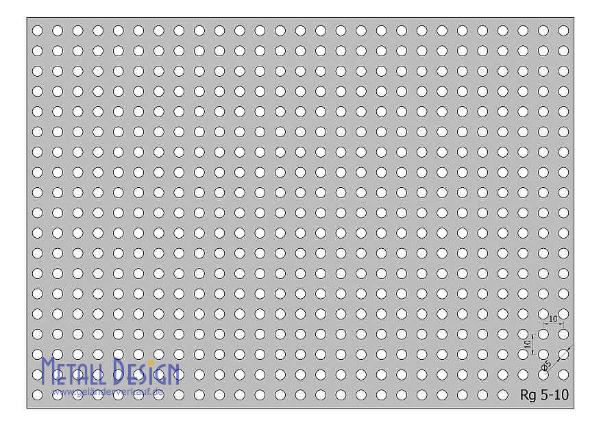 Lochblech Aluminium pulverbeschichtet Rg-5-10