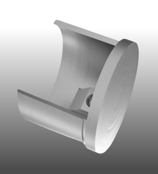 Handlauf Glasgeländer Endkappe rund.