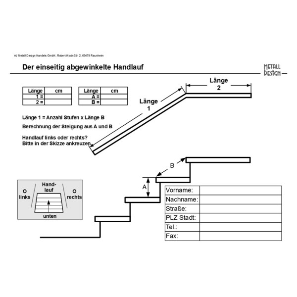 Dienstleistung Handlaufbiegung Gehrungsschnitt