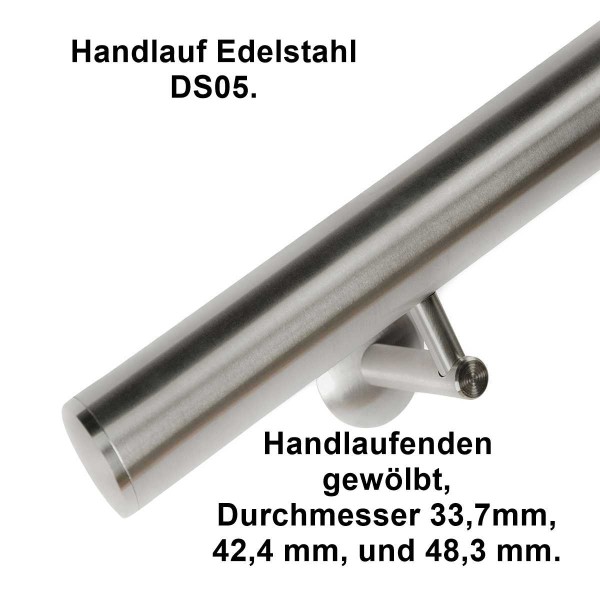 Handlauf DS05 aus Edelstahl, Länge auf Maß bis 6,0 m