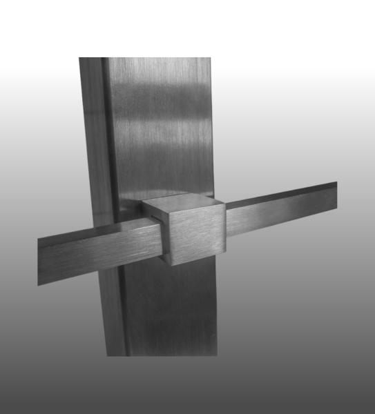 Relinggeländer Edelstahl Querstabhalter für Vierkantstab Edelstahl 10 x 10 mm