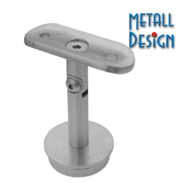 Rohrstütze Edelstahlrohr rund mit Montageplatte verstellbar für Handlauf Edelstahl Rohrstütze Edelstahlrohr rund mit Montageplatte verstellbar für Handlauf Edelstahl