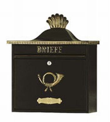 Heibi Briefkasten TRAKO schwarz/gold