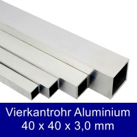 Vierkantrohr Aluminium 40x40x3,0mm Vierkantrohr Aluminium 40x40x3,0mm