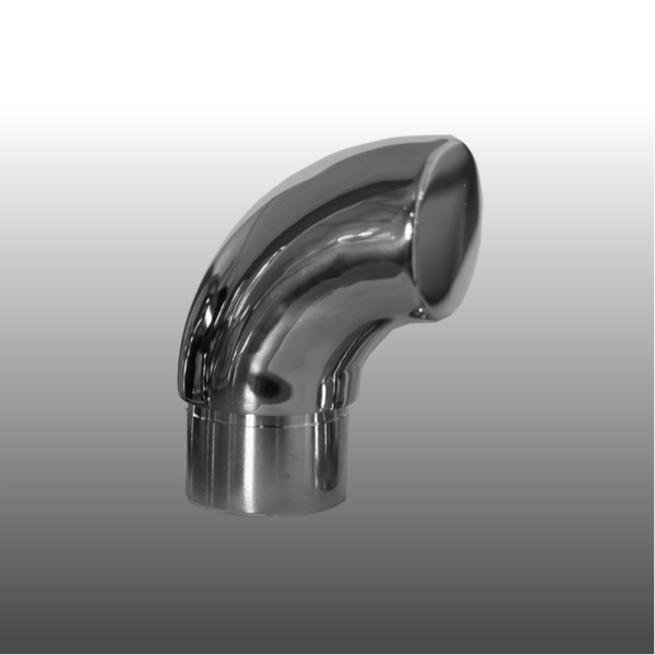 Geländer Handlauf hochglanz Edelstahl Endbogen 42,4 mm