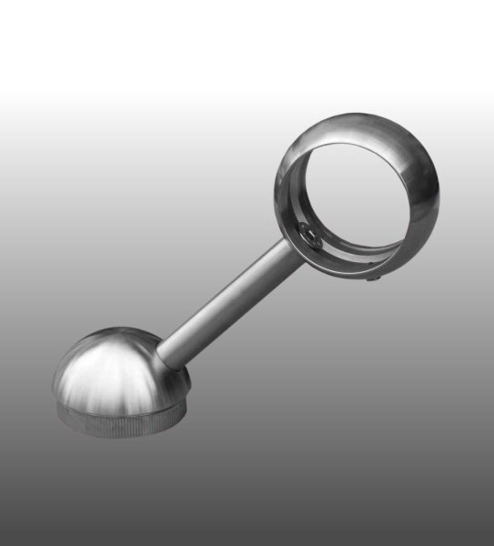 Rohrstütze Edelstahl 45° Kugelring