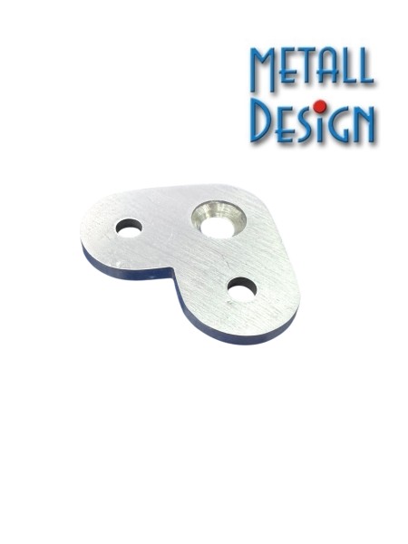 Anschlussplatte für Handlauf 90° aus Edelstahl Zeichung