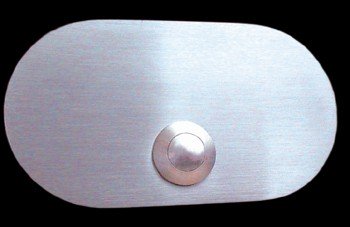 Klingelplatte massiv 6mm Edelstahl Oval
