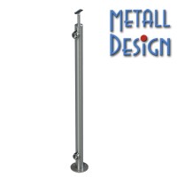 Stabgeländer Endpfosten 42,4 mm aufgesetzte Montage. Stabgeländer Endpfosten 42,4 mm aufgesetzte Montage.