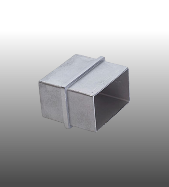  Rohrverbinder Rechteckrohr alle Größen aus Edelstahl