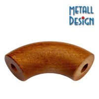 Handlaufbogen Mahagoni Holz beidseitig geborht Handlaufbogen Mahagoni Holz beidseitig geborht