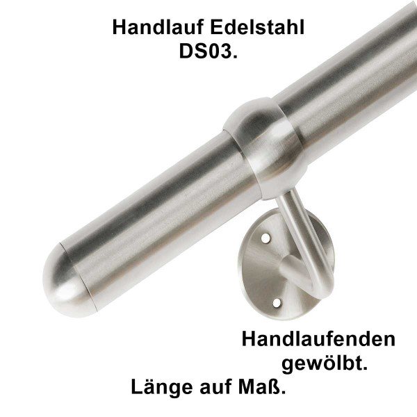 Handlauf DS03 aus Edelstahl, Länge auf Maß.