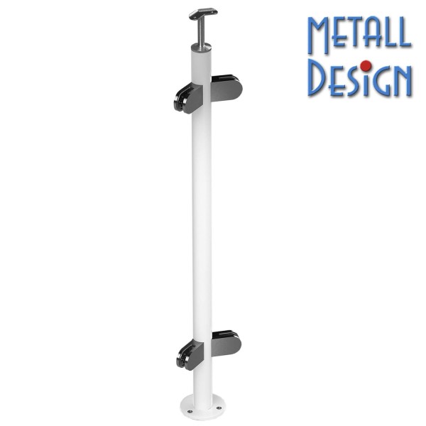 Geländerpfosten pulverbeschichtet 45 Grad Eckpfosten Geländerpfosten pulverbeschichtet 45 Grad Eckpfosten