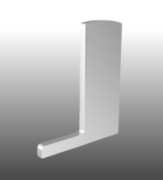 Endkappe für Ganzglasgeländer aufgesetzte Montage GBP-03 links