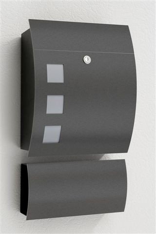 CMD Briefkasten Typ 76 mit Zeitungsfach 78 anthrazit