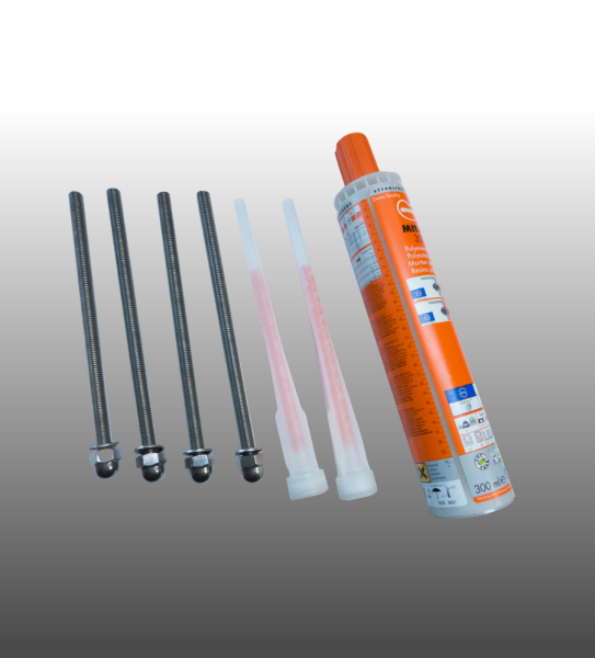 Befestigung französicher Balkon bei Vollstein, Mauerwerk, Beton