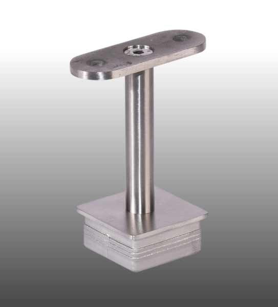 Handlaufhalter für Geländerpfosten Vierkantrohr mit Handlauf Vierkant