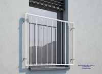 Geländer für Fenster weiß RAL 9016 Geländer für Fenster weiß RAL 9016