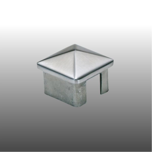 Vierkantrohr Edelstahl Endkappen Prisma